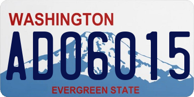 WA license plate ADO6015
