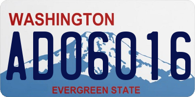 WA license plate ADO6016