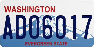 WA license plate ADO6017