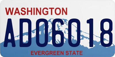 WA license plate ADO6018