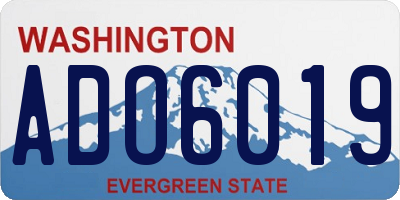 WA license plate ADO6019