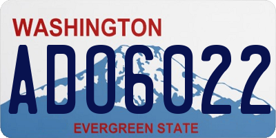 WA license plate ADO6022