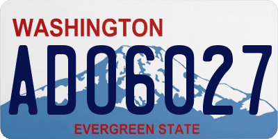 WA license plate ADO6027