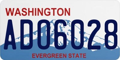 WA license plate ADO6028