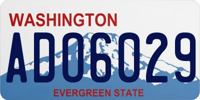 WA license plate ADO6029