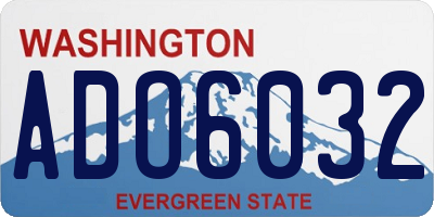 WA license plate ADO6032