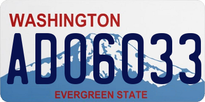 WA license plate ADO6033