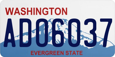 WA license plate ADO6037