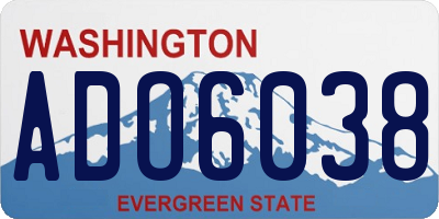 WA license plate ADO6038