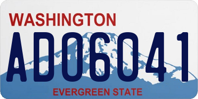 WA license plate ADO6041