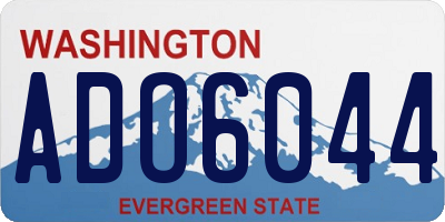 WA license plate ADO6044