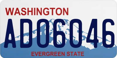 WA license plate ADO6046