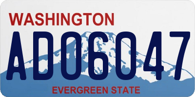 WA license plate ADO6047