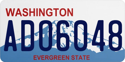 WA license plate ADO6048