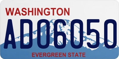 WA license plate ADO6050
