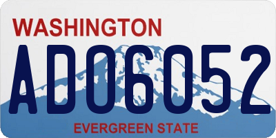 WA license plate ADO6052