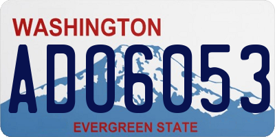 WA license plate ADO6053
