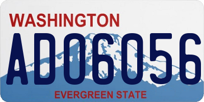 WA license plate ADO6056