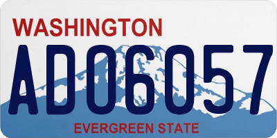 WA license plate ADO6057