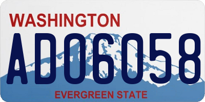 WA license plate ADO6058