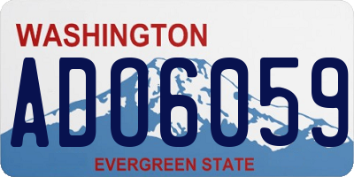 WA license plate ADO6059