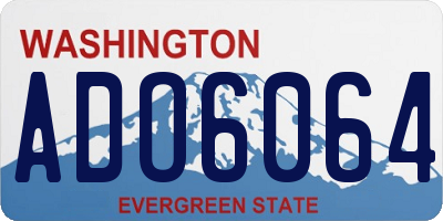 WA license plate ADO6064