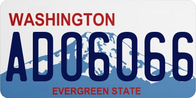 WA license plate ADO6066