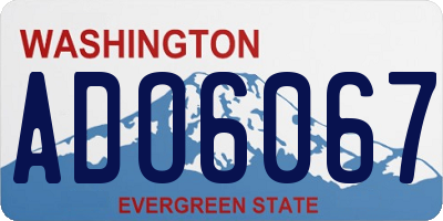 WA license plate ADO6067