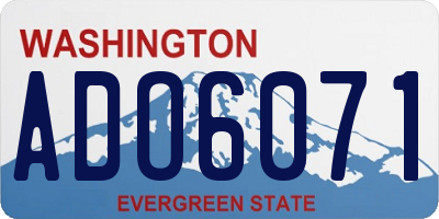 WA license plate ADO6071