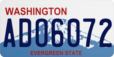 WA license plate ADO6072