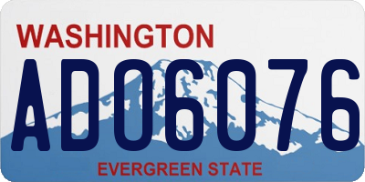 WA license plate ADO6076