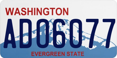 WA license plate ADO6077