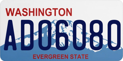 WA license plate ADO6080