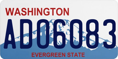 WA license plate ADO6083