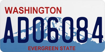 WA license plate ADO6084