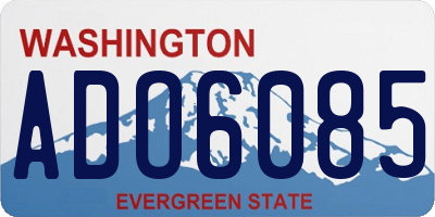 WA license plate ADO6085
