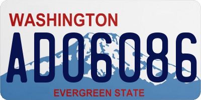 WA license plate ADO6086
