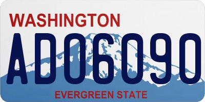 WA license plate ADO6090