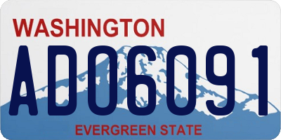 WA license plate ADO6091