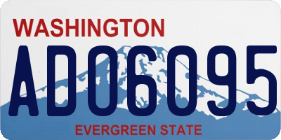 WA license plate ADO6095