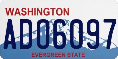 WA license plate ADO6097