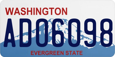 WA license plate ADO6098