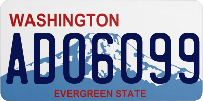 WA license plate ADO6099