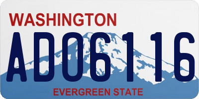 WA license plate ADO6116