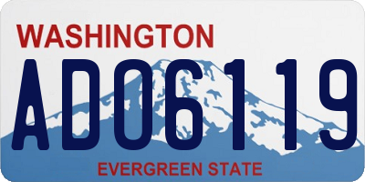 WA license plate ADO6119