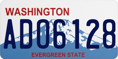 WA license plate ADO6128