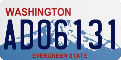 WA license plate ADO6131