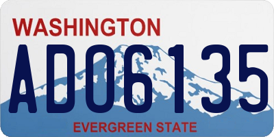 WA license plate ADO6135