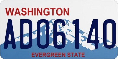 WA license plate ADO6140