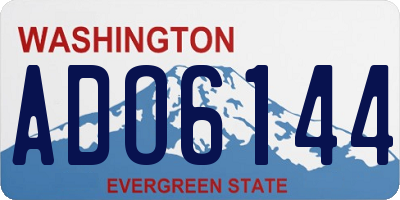 WA license plate ADO6144